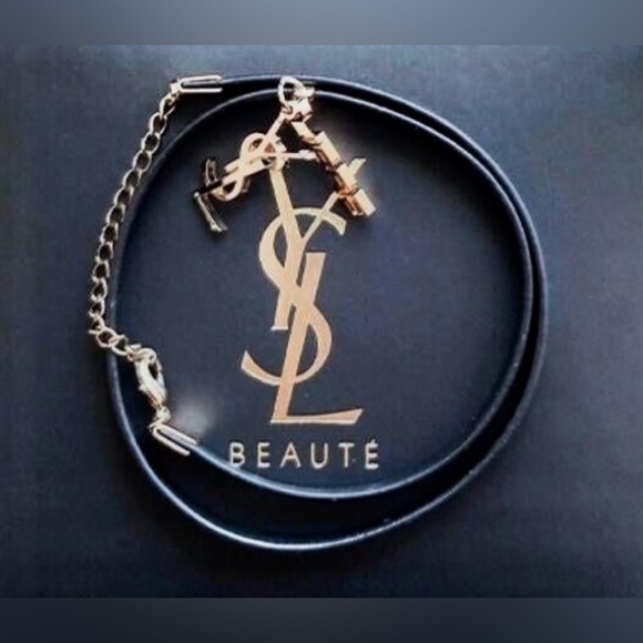 Yves Saint Laurent (YSL) Bracelet/Choker Necklace in Black and Gold GWP NWB - Picture 2 of 14